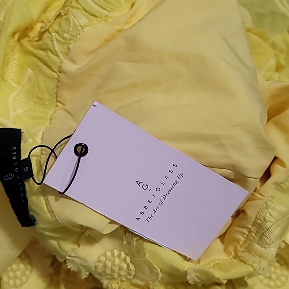 Abbey Glass Sutton Lace 3D Floral Ruffle One Shoulder Midi Dress - Picture 8 of 9